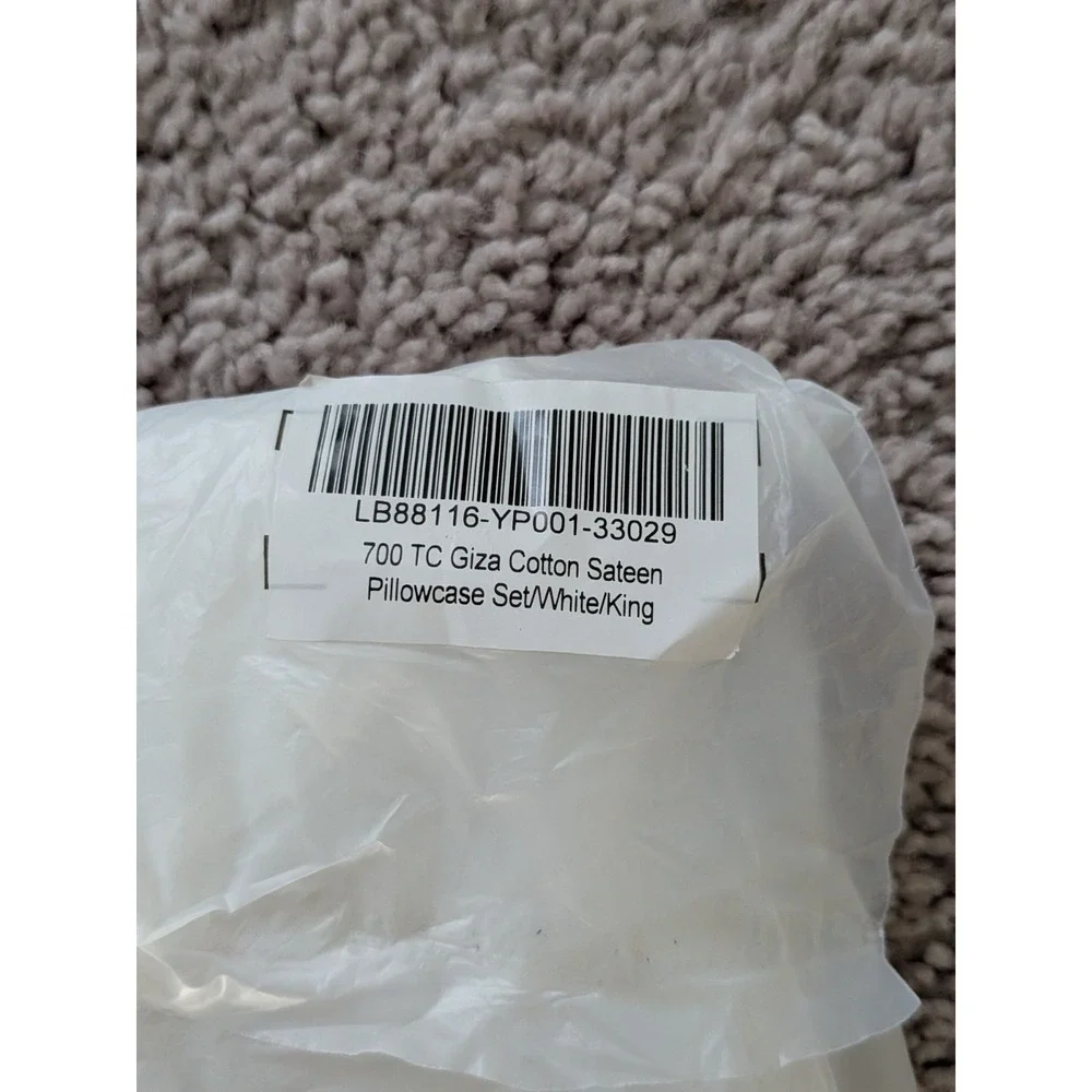 NWT Quince Giza Cotton Sateen Pillowcase Set White King 700 TC